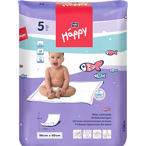 Bella Happy dziecięce podkładki do przewijania, 90 × 60 cm, 5 szt.