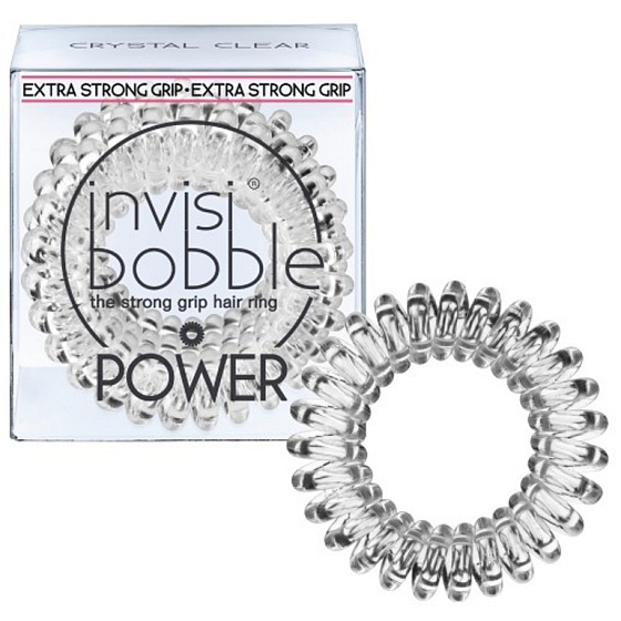 Invisibobble Power Crystal Clear Gumička do vlasů průhledná spirálová 3 kusy