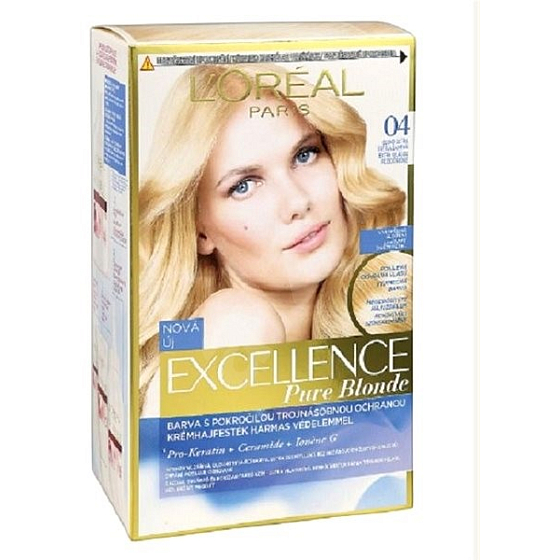 Loreal Paris Excellence Pure Blonde barva na vlasy 04 Blond ultra světlá šampaň