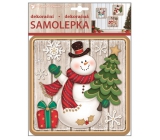 Samolepka plastická sněhulák 23 x 18 cm