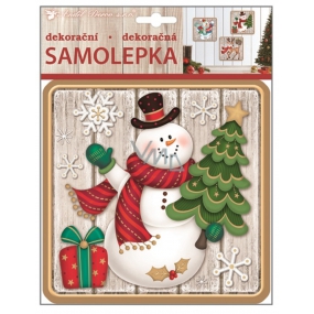 Samolepka plastická sněhulák 23 x 18 cm Samolepka plastická sněhulák 23 x 18 cm