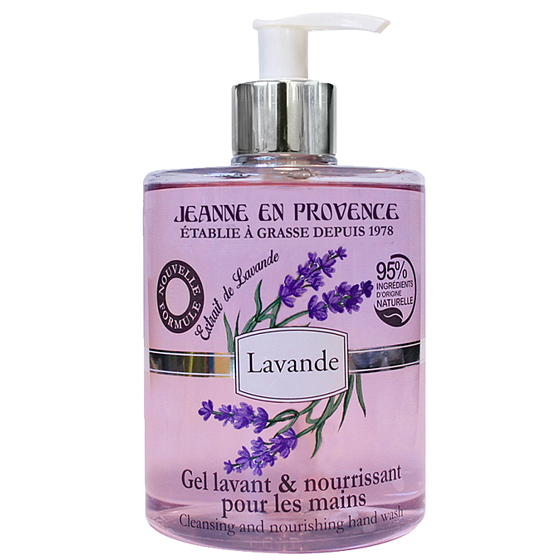 Jeanne en Provence Lavande Levandule mycí gel na ruce dávkovač 500 ml