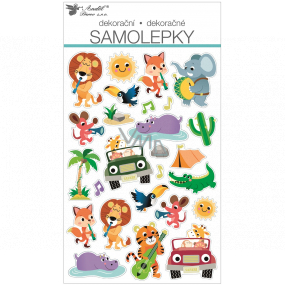 Samolepky Zvířátka plastické 14 x 25 cm