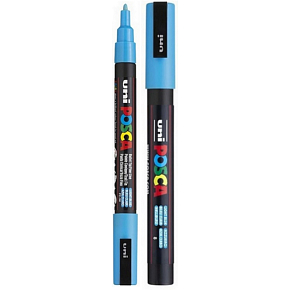 Posca Uniwersalny akrylowy marker 0,9 - 1,3 mm Jasnoniebieski PC-3M