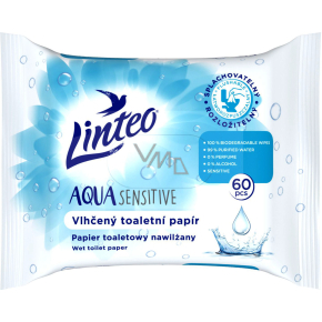 Linteo wilgotny papier toaletowy Aqua Sensitive, 60 szt.