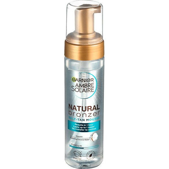 Garnier Ambre Solaire Natural Bronzer samoopalovací krem z wodą kokosową 200 ml