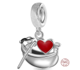 Charm Srebrna 925 Miłość do Wenecji, gondola i gondolier, zawieszka na bransoletkę podróżniczą