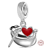 Charm Srebrna 925 Miłość do Wenecji, gondola i gondolier, zawieszka na bransoletkę podróżniczą