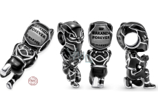 Charm Srebrny 925 Marvel The Avengers, Black Panther, koralik na bransoletkę film