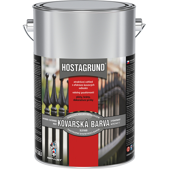 HOSTAGRUND farba kowalska S2160K, 0950 czarna kowalska, 4 l