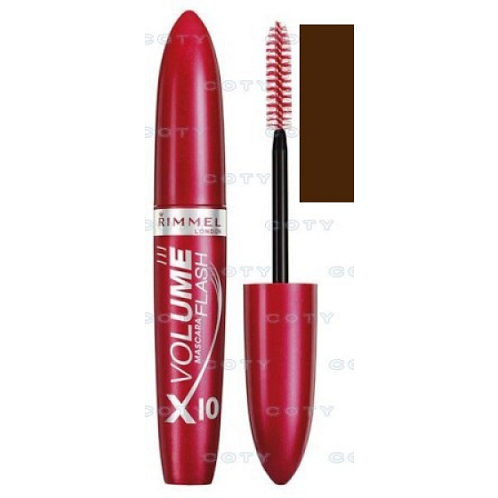 Rimmel London Volume Flash řasenka X10 10 x objemová, hnědá 02 8 ml