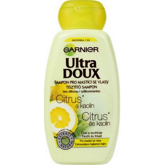 Garnier Ultra Doux Citrus a Kaolin šampon pro mastící se vlasy 250 ml