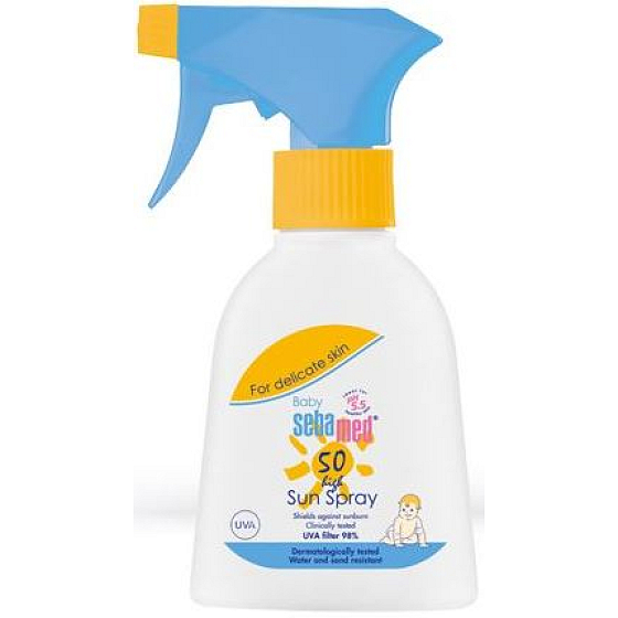 SebaMed Baby Sun SPF50 opalovací sprej pro děti velmi vysoká ochrana 200 ml