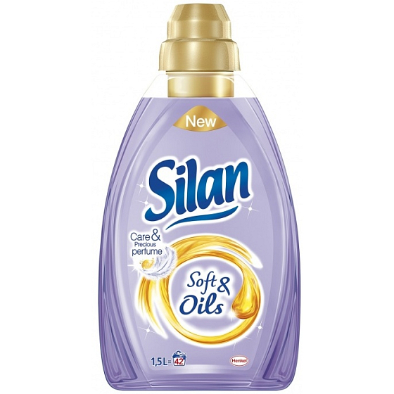 Silan Soft & Oils Care & Precious Perfume Oils Purple avivážní prostředek koncentrát 42 dávek 1,5 l