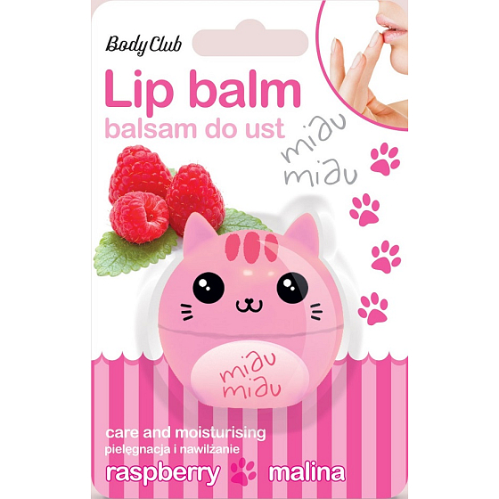 Body Club Kočička Malina balzám na rty 3,5 g