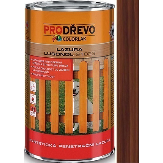 Colorlak Lazura Lusonol S1023 synteticná penetrační lazura Mahagon 2,5 l