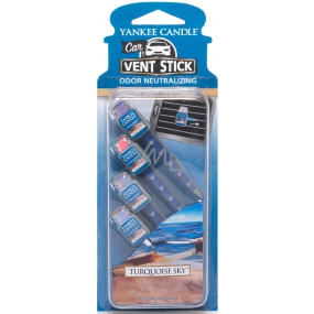 Yankee Candle Turquoise Sky - Tyrkysové nebe vonné kolíčky do auta 29 g x 4 kusy