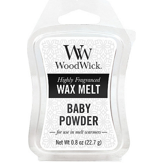 WoodWick Baby Powder - Dětský pudr vonný vosk do aromalampy 22.7 g