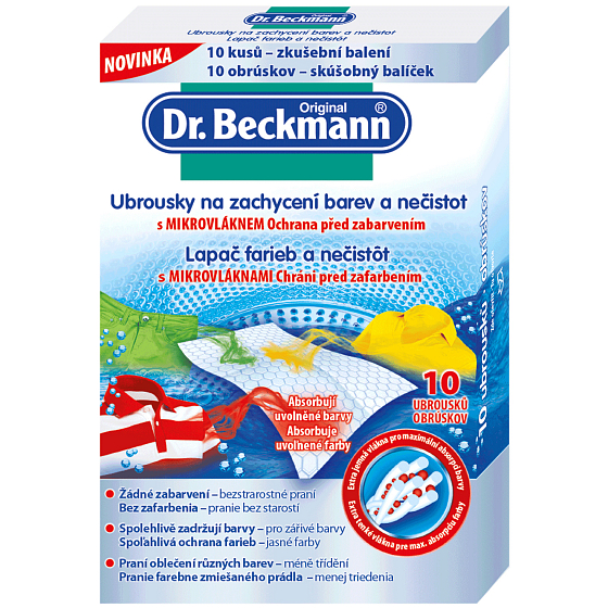 Dr. Beckmann Ubrousky na zachycení barev a nečistot při praní 10 kusů