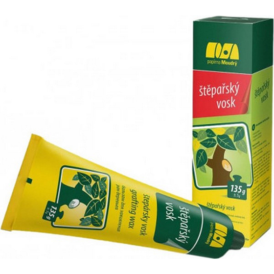 Moudrý Štěpařský vosk s přídavkem včelího vosku, určen k roubování a ošetření ran po řezu a oděrech v sadařství tuba 135 g