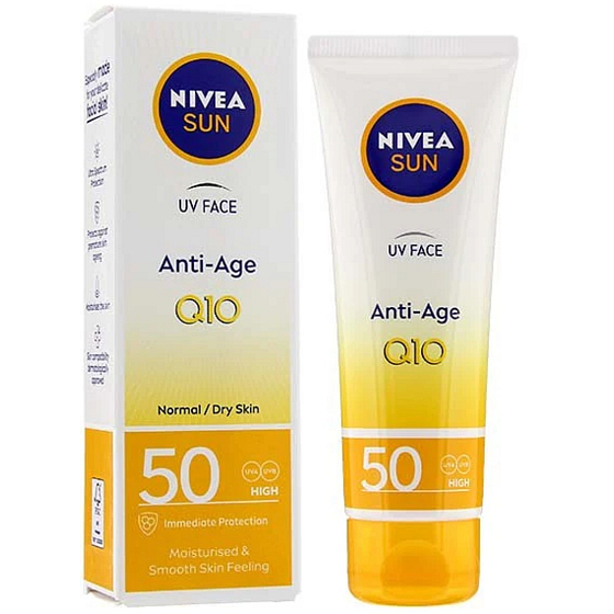 Nivea Sun Q10 Anti-age OF 50 pleťový krém na opalování proti vráskám 50 ml