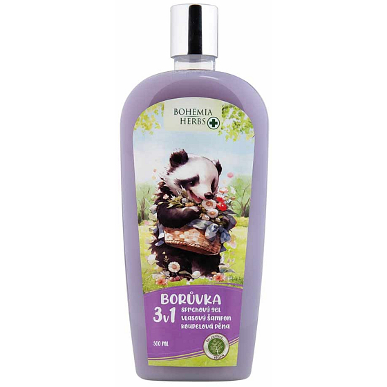 Bohemia Gifts Herbs Borówka 3w1 żel pod prysznic, szampon i piana do kąpieli dla dzieci 500 ml