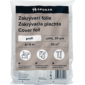 Spokar Profi folie zakrywająca, 35 µ, 20 m², 4 × 5 m