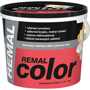 REMAL Color farba malarska do ścian 890 truskawka, 5 + 1 kg