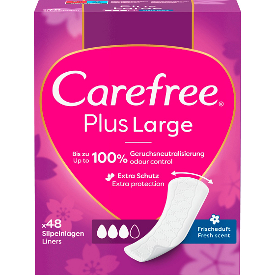 Carefree Plus Large wkładki higieniczne, 48 szt.