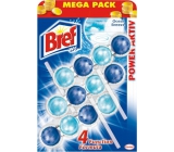 Bref Power Aktiv 4 Formula Ocean Breeze blok WC do higieny i świeżości Twojej toalety, barwi wodę 3 x 50 g, megapack