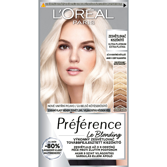 L'oreal Paris Préférence wysoce wydajny rozjaśniacz do włosów, Ultra Platinum extra platynowy