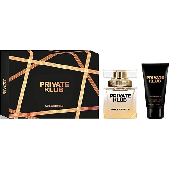 Karl Lagerfeld Private Klub for Woman toaletní voda pro ženy 45 ml + tělové mléko 100 ml, dárková sada