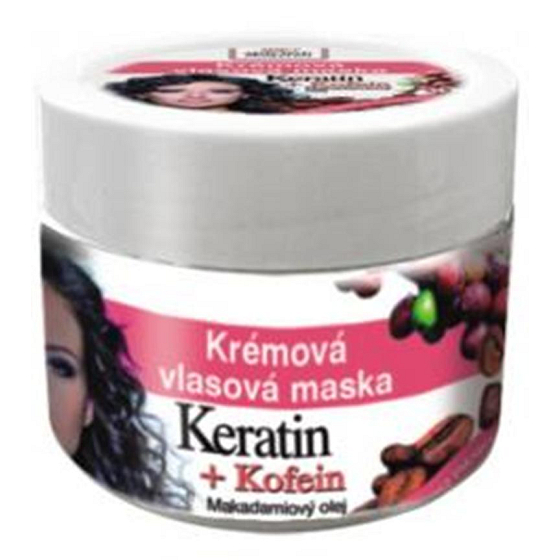 Bione Cosmetics Keratin & Kofein kremowa maska do włosów dla wszystkich typów włosów 260 ml