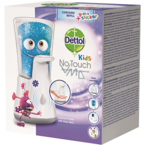 Dettol Kids Aloes Vera Odkrywca bezdotykowy dozownik mydła i wkład z mydłem 250 ml
