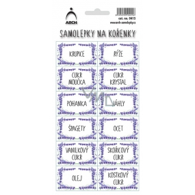 Arch Samolepky na kořenky Levandule Krupice - doplnění základu kuchyně (rýže, cukry,...)