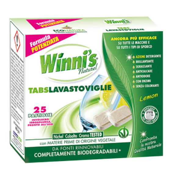 Winnis Eko Tabs Lavastoviglie Citron tablety do myčky bez fosfátů a barviv 25 tablet