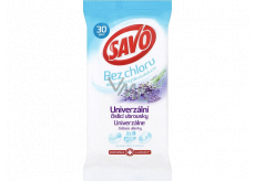 Savo Lawendowa uniwersalne chusteczki dezynfekujące bez chloru 30 sztuk