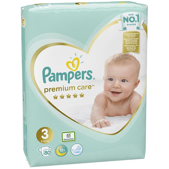 Pampers Premium Care 3 Midi 6-10 kg plenkové kalhotky 80 kusů