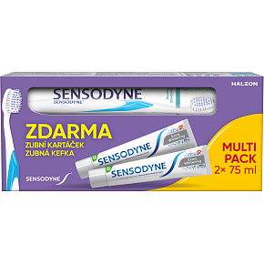 Sensodyne pasta do zębów Extra Whitening 2x75 ml + szczoteczka do zębów, 150 ml