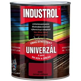 Industrol S2013 Univerzál lesk vrchní barva na kov a dřevo 8300 Červeň višňová 0,75 l Industrol S2013 Univerzál lesk vrchní barva na kov a dřevo 8300 Červeň višňová 0,75 l