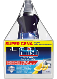 Finish płyn do nabłyszczania 400 ml + środek czyszczący do zmywarki Regular 250 ml