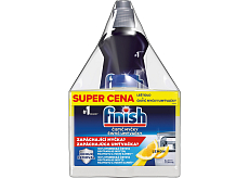 Finish płyn do nabłyszczania 400 ml + środek czyszczący do zmywarki Regular 250 ml
