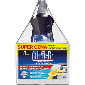 Finish płyn do nabłyszczania 400 ml + środek czyszczący do zmywarki Regular 250 ml