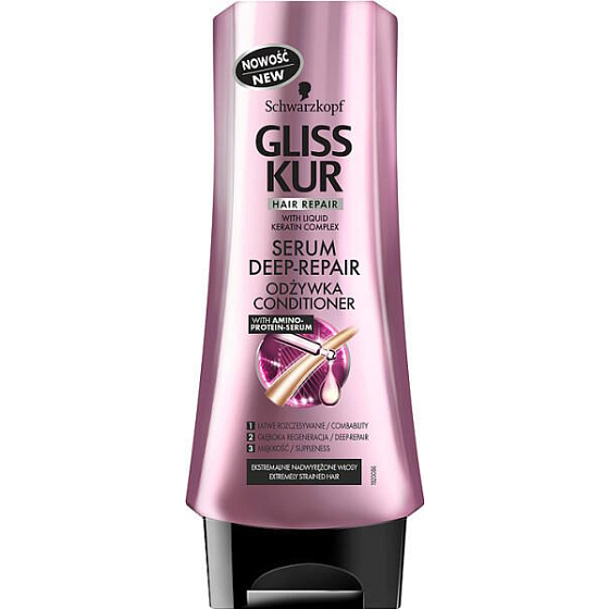 Gliss Kur Serum Deep Repair balzám pro extrémně namáhané vlasy 200 ml