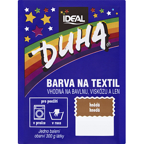Ideal Duha hnědá, barva na textil na bawełnę, wiskozę i len, na 300 g tkaniny, 15 g