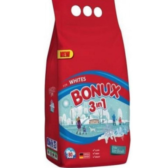 Bonux White Polar Ice Fresh 3w1 proszek do prania białych tkanin 80 prań 6 kg