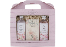 Bohemia Gifts Róża żel pod prysznic 100 ml + szampon do włosów 100 ml + róża karta zapachowa 11 x 6,3 cm, zestaw kosmetyczny