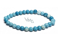 Larimar bransoletka elastyczny kamień naturalny, kulka 6 mm / 16 - 17 cm, kamień legendarnej Atlantydy
