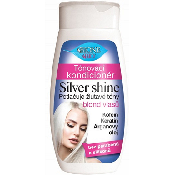 Bione Cosmetics Silver Shine tonujący odżywka do włosów 260 ml