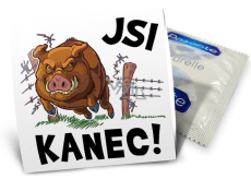Nekupto Zabawny kondom Jsi kanec! 1 kus